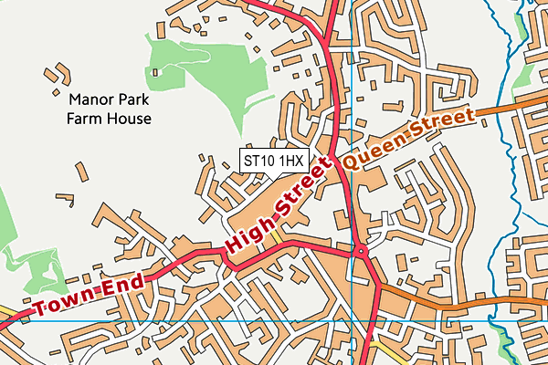 ST10 1HX map - OS VectorMap District (Ordnance Survey) ST10 1HX map - OS VectorMap District (Ordnance Survey)