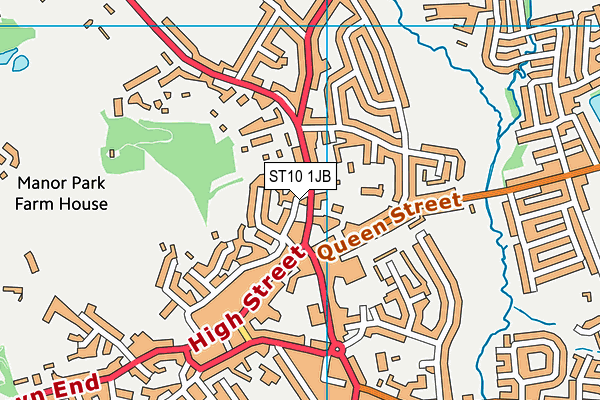 ST10 1JB map - OS VectorMap District (Ordnance Survey) ST10 1JB map - OS VectorMap District (Ordnance Survey)