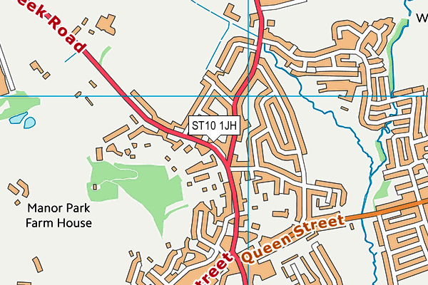 ST10 1JH map - OS VectorMap District (Ordnance Survey) ST10 1JH map - OS VectorMap District (Ordnance Survey)
