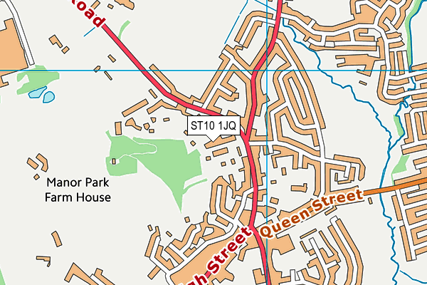 ST10 1JQ map - OS VectorMap District (Ordnance Survey) ST10 1JQ map - OS VectorMap District (Ordnance Survey)
