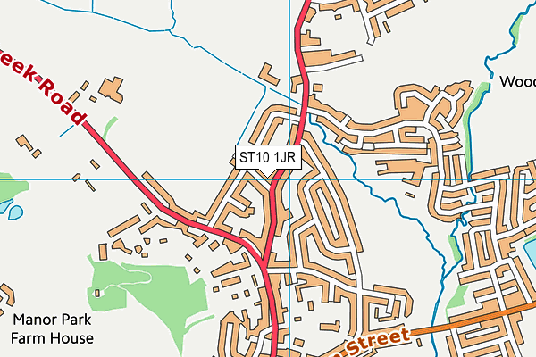 ST10 1JR map - OS VectorMap District (Ordnance Survey) ST10 1JR map - OS VectorMap District (Ordnance Survey)