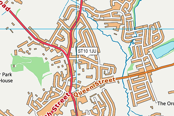 ST10 1JU map - OS VectorMap District (Ordnance Survey) ST10 1JU map - OS VectorMap District (Ordnance Survey)