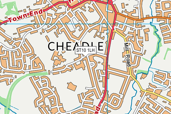 ST10 1LH map - OS VectorMap District (Ordnance Survey)