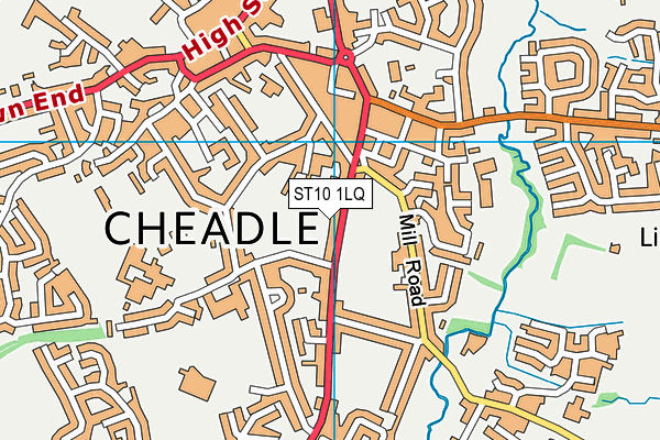 ST10 1LQ map - OS VectorMap District (Ordnance Survey) ST10 1LQ map - OS VectorMap District (Ordnance Survey)