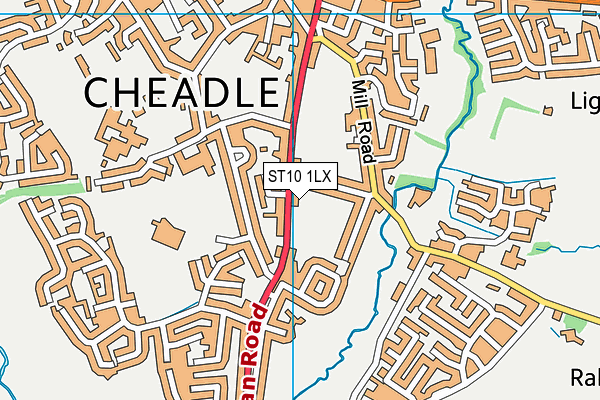 ST10 1LX map - OS VectorMap District (Ordnance Survey) ST10 1LX map - OS VectorMap District (Ordnance Survey)