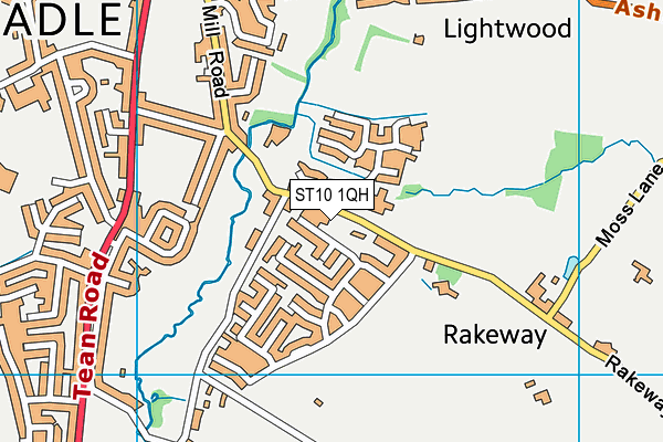 ST10 1QH map - OS VectorMap District (Ordnance Survey) ST10 1QH map - OS VectorMap District (Ordnance Survey)