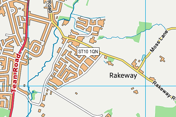 ST10 1QN map - OS VectorMap District (Ordnance Survey) ST10 1QN map - OS VectorMap District (Ordnance Survey)