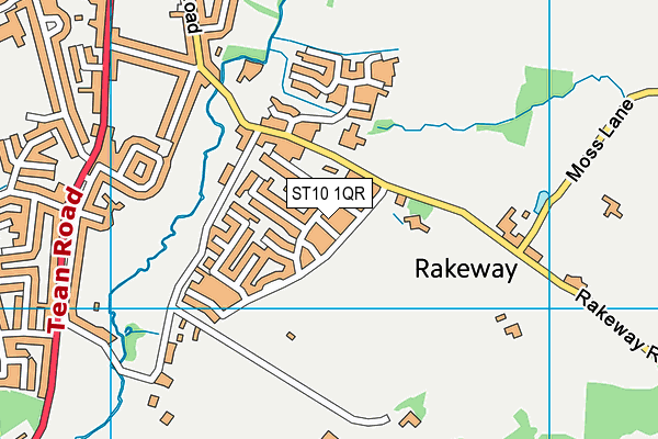 ST10 1QR map - OS VectorMap District (Ordnance Survey) ST10 1QR map - OS VectorMap District (Ordnance Survey)