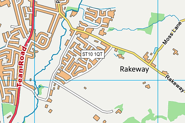 ST10 1QT map - OS VectorMap District (Ordnance Survey) ST10 1QT map - OS VectorMap District (Ordnance Survey)