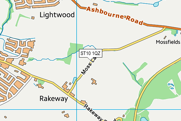 ST10 1QZ map - OS VectorMap District (Ordnance Survey) ST10 1QZ map - OS VectorMap District (Ordnance Survey)