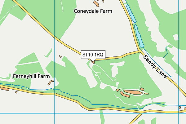ST10 1RQ map - OS VectorMap District (Ordnance Survey) ST10 1RQ map - OS VectorMap District (Ordnance Survey)