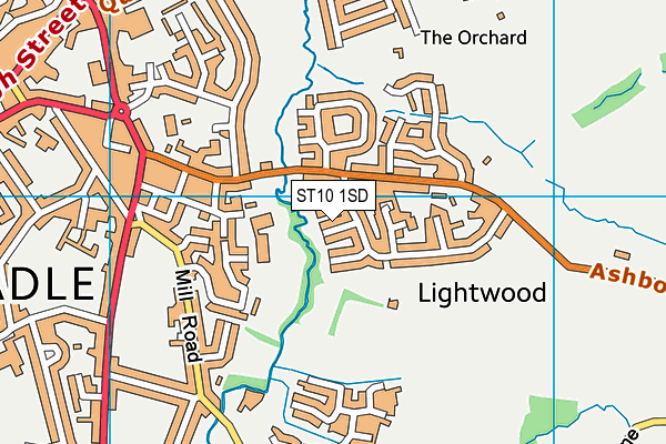 ST10 1SD map - OS VectorMap District (Ordnance Survey) ST10 1SD map - OS VectorMap District (Ordnance Survey)