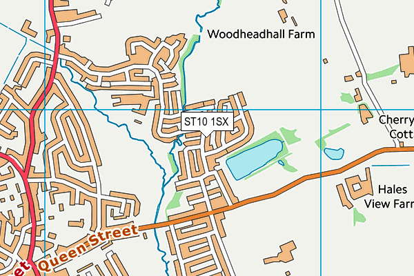 ST10 1SX map - OS VectorMap District (Ordnance Survey) ST10 1SX map - OS VectorMap District (Ordnance Survey)