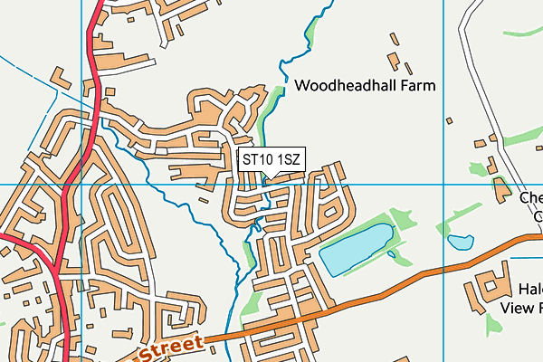 ST10 1SZ map - OS VectorMap District (Ordnance Survey) ST10 1SZ map - OS VectorMap District (Ordnance Survey)