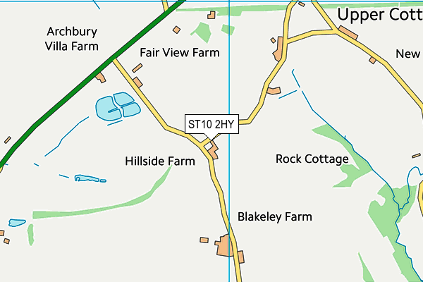 ST10 2HY map - OS VectorMap District (Ordnance Survey)
