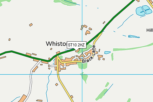 ST10 2HZ map - OS VectorMap District (Ordnance Survey) ST10 2HZ map - OS VectorMap District (Ordnance Survey)