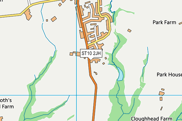 ST10 2JH map - OS VectorMap District (Ordnance Survey) ST10 2JH map - OS VectorMap District (Ordnance Survey)