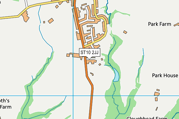 ST10 2JJ map - OS VectorMap District (Ordnance Survey) ST10 2JJ map - OS VectorMap District (Ordnance Survey)