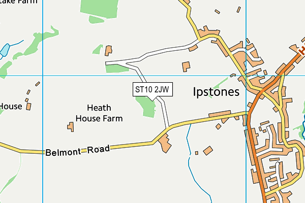 ST10 2JW map - OS VectorMap District (Ordnance Survey) ST10 2JW map - OS VectorMap District (Ordnance Survey)