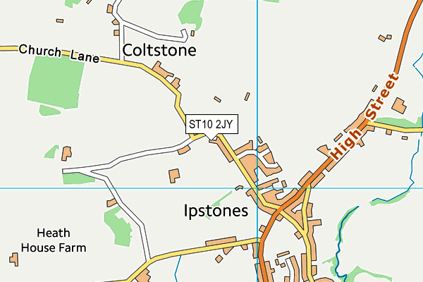 ST10 2JY map - OS VectorMap District (Ordnance Survey) ST10 2JY map - OS VectorMap District (Ordnance Survey)