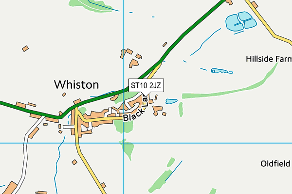 ST10 2JZ map - OS VectorMap District (Ordnance Survey) ST10 2JZ map - OS VectorMap District (Ordnance Survey)