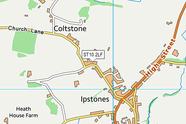 ST10 2LF map - OS VectorMap District (Ordnance Survey) ST10 2LF map - OS VectorMap District (Ordnance Survey)