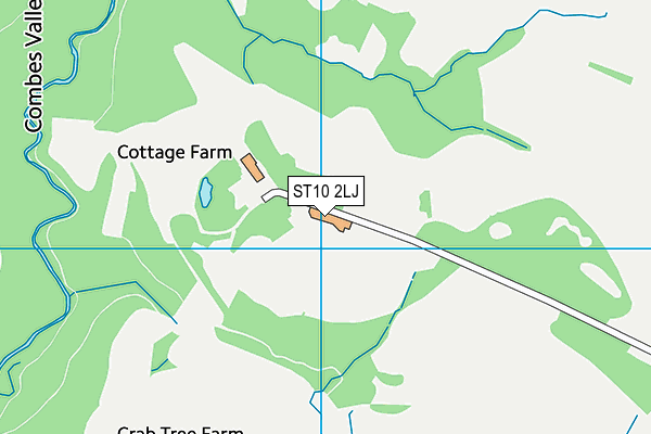 ST10 2LJ map - OS VectorMap District (Ordnance Survey) ST10 2LJ map - OS VectorMap District (Ordnance Survey)