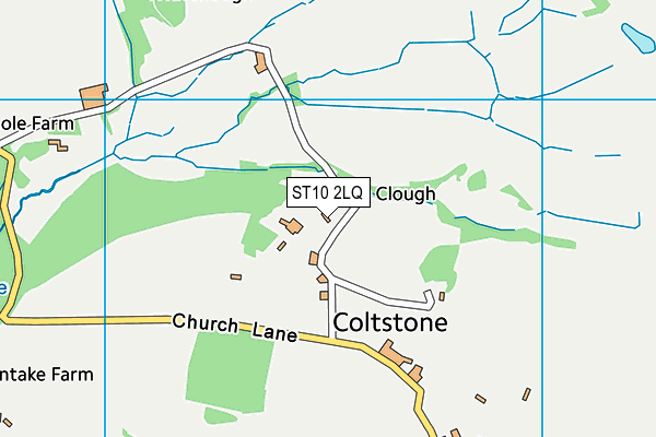 ST10 2LQ map - OS VectorMap District (Ordnance Survey)