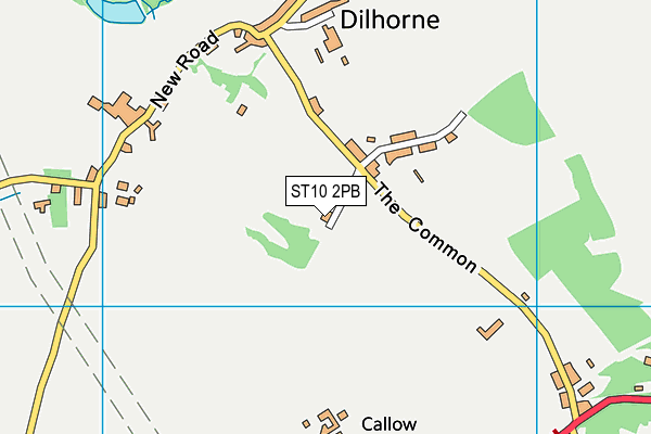 ST10 2PB map - OS VectorMap District (Ordnance Survey) ST10 2PB map - OS VectorMap District (Ordnance Survey)