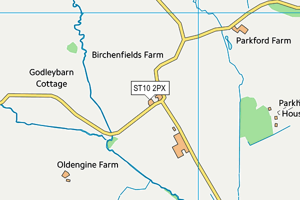 ST10 2PX map - OS VectorMap District (Ordnance Survey) ST10 2PX map - OS VectorMap District (Ordnance Survey)