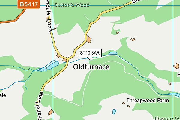 ST10 3AR map - OS VectorMap District (Ordnance Survey) ST10 3AR map - OS VectorMap District (Ordnance Survey)