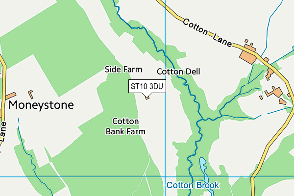 ST10 3DU map - OS VectorMap District (Ordnance Survey) ST10 3DU map - OS VectorMap District (Ordnance Survey)