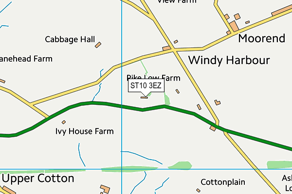 ST10 3EZ map - OS VectorMap District (Ordnance Survey) ST10 3EZ map - OS VectorMap District (Ordnance Survey)