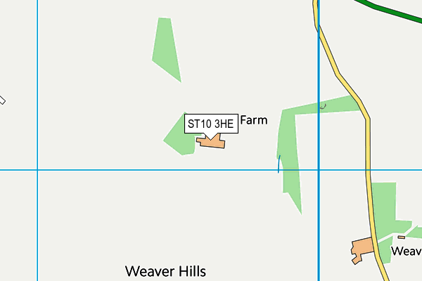 ST10 3HE map - OS VectorMap District (Ordnance Survey) ST10 3HE map - OS VectorMap District (Ordnance Survey)
