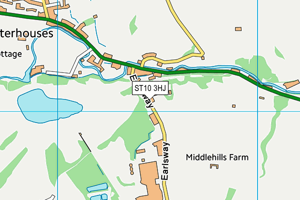 ST10 3HJ map - OS VectorMap District (Ordnance Survey) ST10 3HJ map - OS VectorMap District (Ordnance Survey)