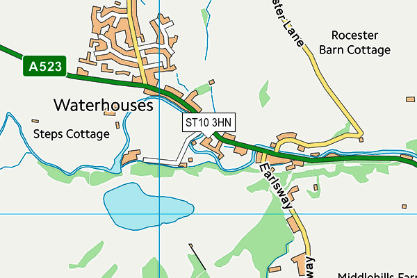 ST10 3HN map - OS VectorMap District (Ordnance Survey)