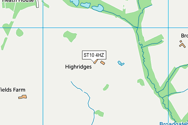 ST10 4HZ map - OS VectorMap District (Ordnance Survey) ST10 4HZ map - OS VectorMap District (Ordnance Survey)