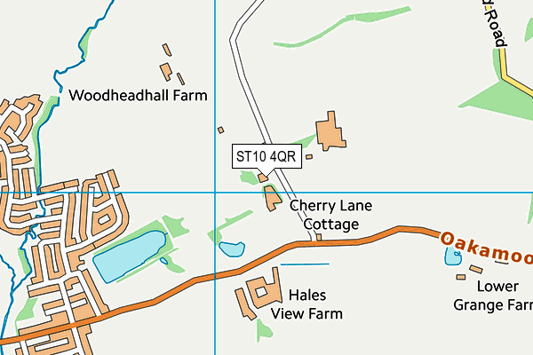 ST10 4QR map - OS VectorMap District (Ordnance Survey) ST10 4QR map - OS VectorMap District (Ordnance Survey)