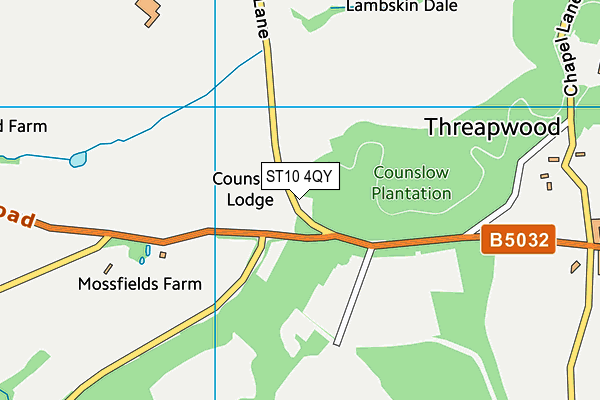 ST10 4QY map - OS VectorMap District (Ordnance Survey)