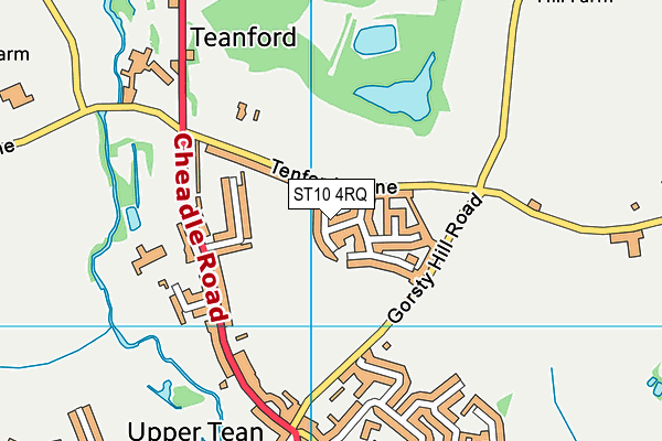 ST10 4RQ map - OS VectorMap District (Ordnance Survey)