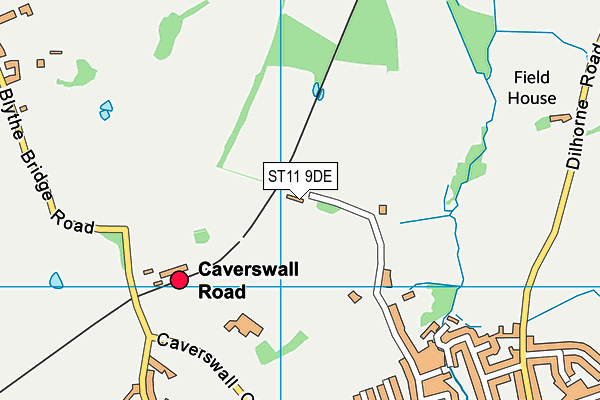 ST11 9DE map - OS VectorMap District (Ordnance Survey) ST11 9DE map - OS VectorMap District (Ordnance Survey)