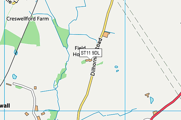 ST11 9DL map - OS VectorMap District (Ordnance Survey) ST11 9DL map - OS VectorMap District (Ordnance Survey)