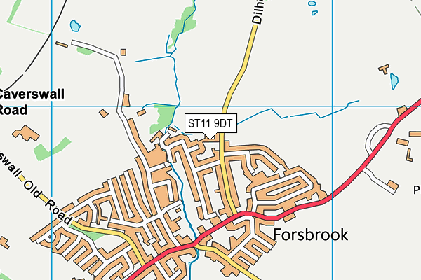 ST11 9DT map - OS VectorMap District (Ordnance Survey) ST11 9DT map - OS VectorMap District (Ordnance Survey)