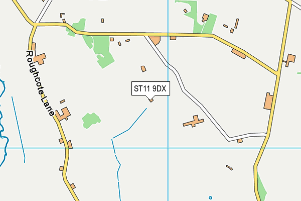 ST11 9DX map - OS VectorMap District (Ordnance Survey) ST11 9DX map - OS VectorMap District (Ordnance Survey)