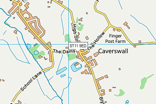 ST11 9ED map - OS VectorMap District (Ordnance Survey) ST11 9ED map - OS VectorMap District (Ordnance Survey)