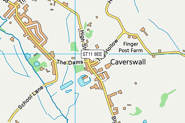 ST11 9EE map - OS VectorMap District (Ordnance Survey) ST11 9EE map - OS VectorMap District (Ordnance Survey)