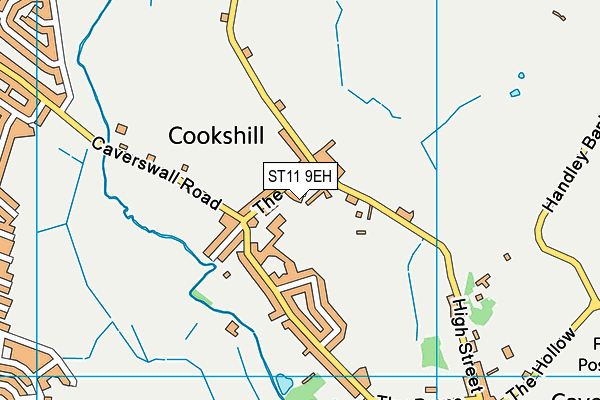 ST11 9EH map - OS VectorMap District (Ordnance Survey) ST11 9EH map - OS VectorMap District (Ordnance Survey)