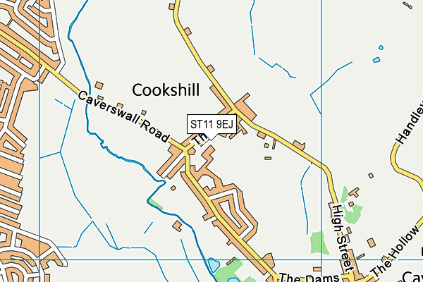 ST11 9EJ map - OS VectorMap District (Ordnance Survey) ST11 9EJ map - OS VectorMap District (Ordnance Survey)