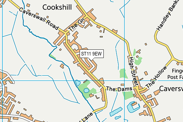 ST11 9EW map - OS VectorMap District (Ordnance Survey) ST11 9EW map - OS VectorMap District (Ordnance Survey)