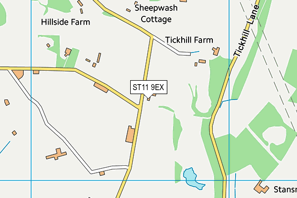 ST11 9EX map - OS VectorMap District (Ordnance Survey) ST11 9EX map - OS VectorMap District (Ordnance Survey)